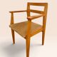 Mid-century armchair in blonde beech
