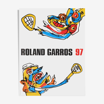 Official poster Roland Garros by Antonio Saura 1997
