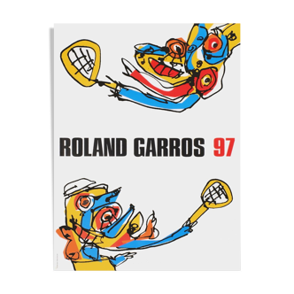 Official poster Roland Garros by Antonio Saura 1997