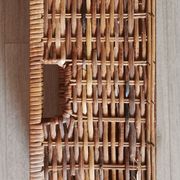 Grand tiroir panier osier rotin vintage ancien