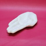 Vide poche en porcelaine blanche en forme de main vintage