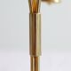 Pair of Vintage Rockabilly Style Gold Brass Spiral Tripod Candlestick Holders