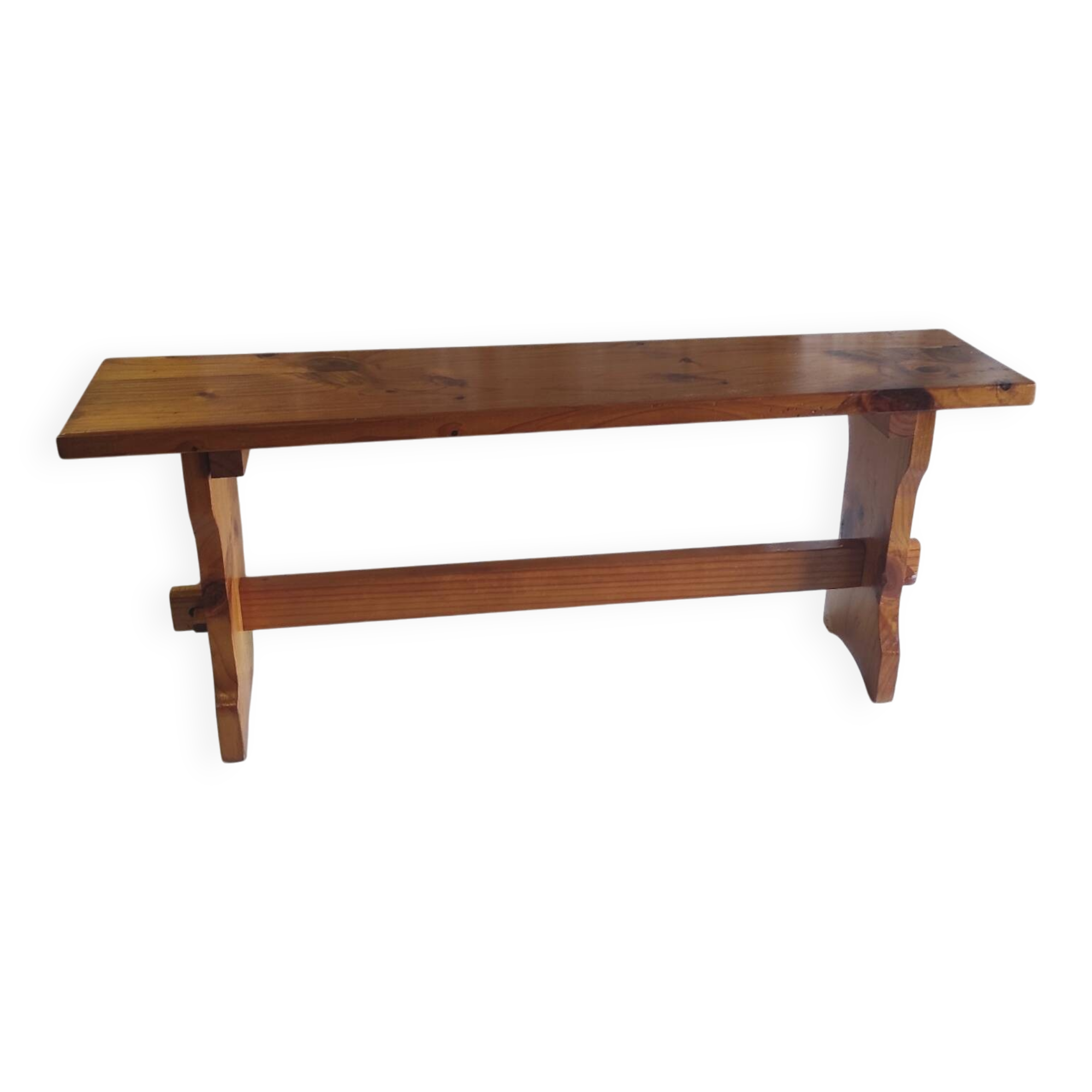 Solid wood bench - mid 20th century