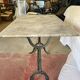 Table de bistrot provencal base cast iron marble top early twentieth century