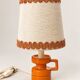 Vintage orange ceramic table lamp – 1970s