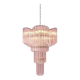 Déco-Inspired Italian Murano Glass Sputnik Chandelier in Pink Quadriedro