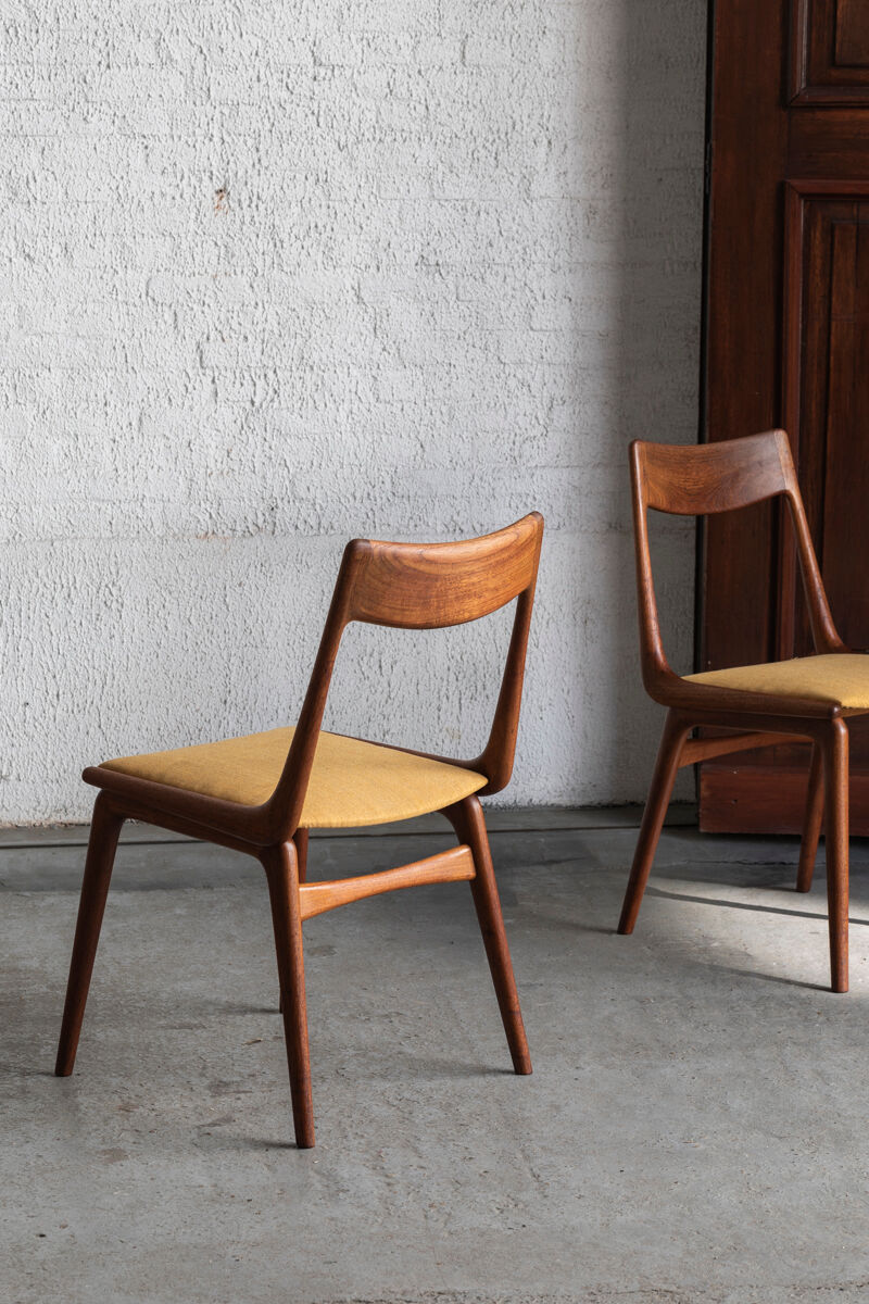 Set of 4 boomerang dining chairs by Alfred Christensen, Denmark 1960