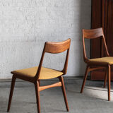 Set of 4 boomerang dining chairs by Alfred Christensen, Denmark 1960
