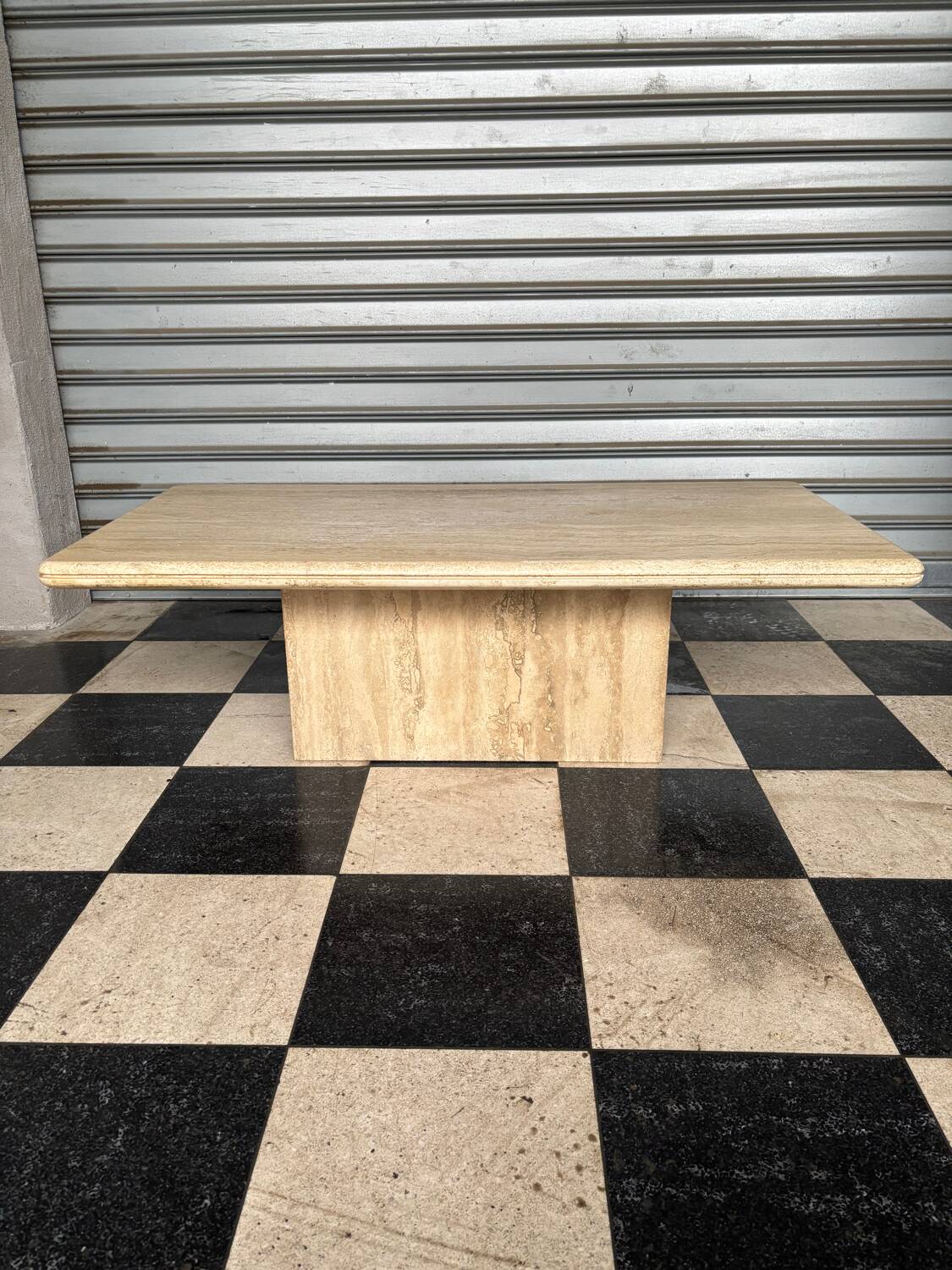 Vintage travertine coffee table