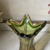 Amber Murano glass vase circa 1960