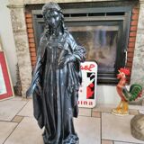 Notre dame des douleurs en fonte ancienne Statue religieuse