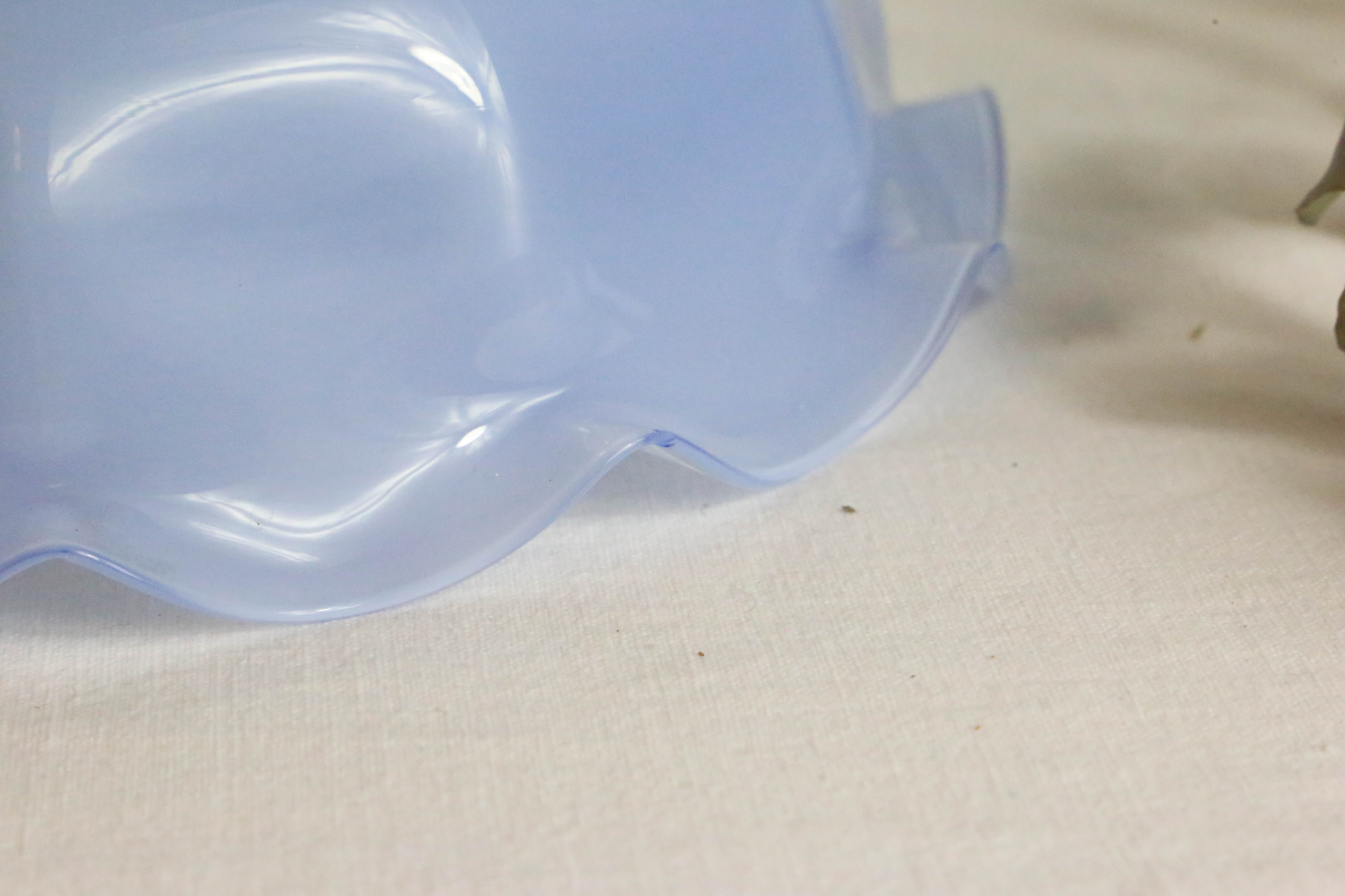 Blue glass pendant lamp, vintage