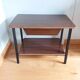 Table de chevet bout de canapé style moderniste formica et métal laqué noir