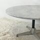 70's aluminum and white marble coffee table