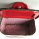 Former Art Deco matchbox in sheet metal enamelled with red and white tiles