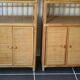 Vintage rattan bookcase 1970