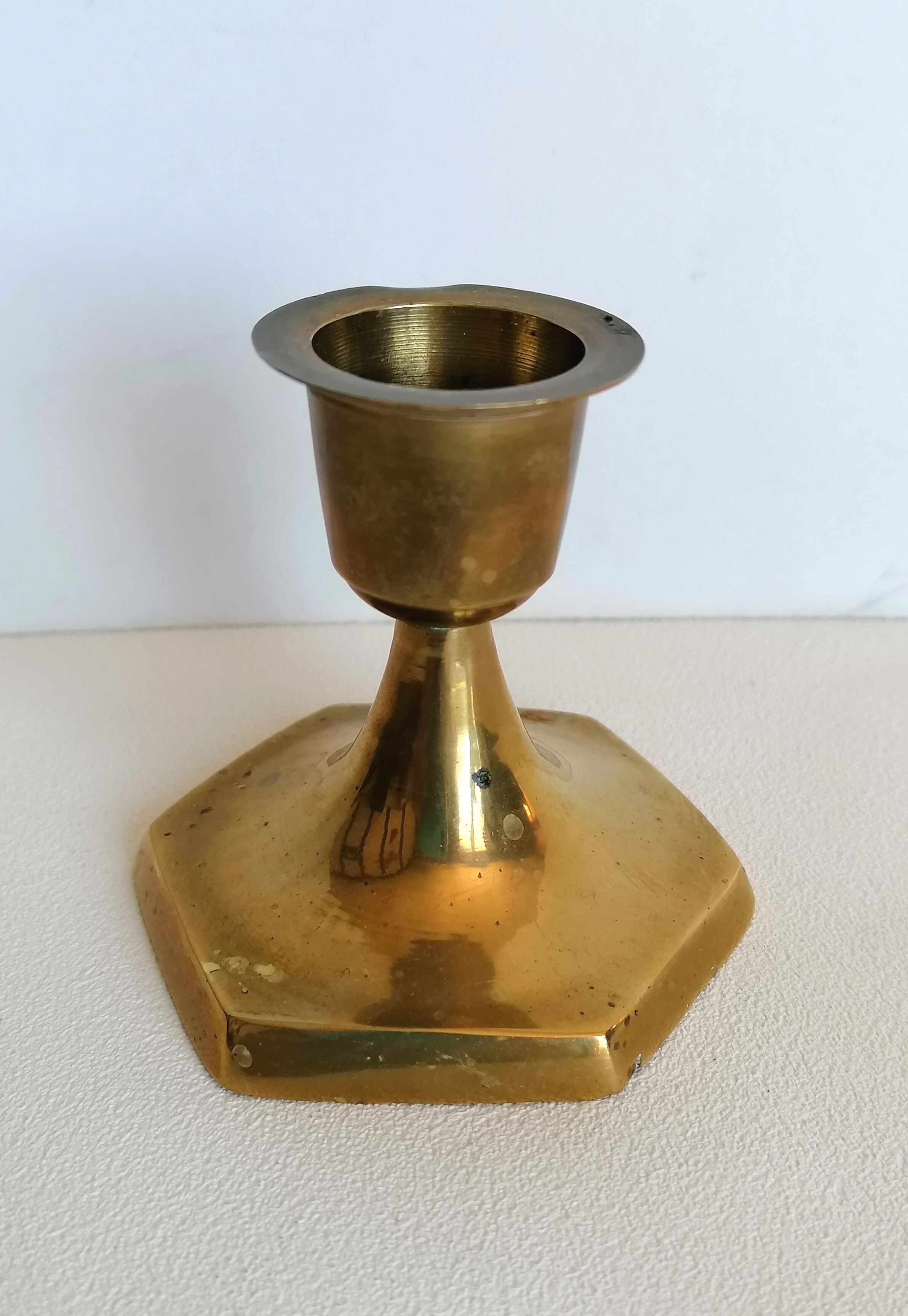 Pair of brass candlesticks