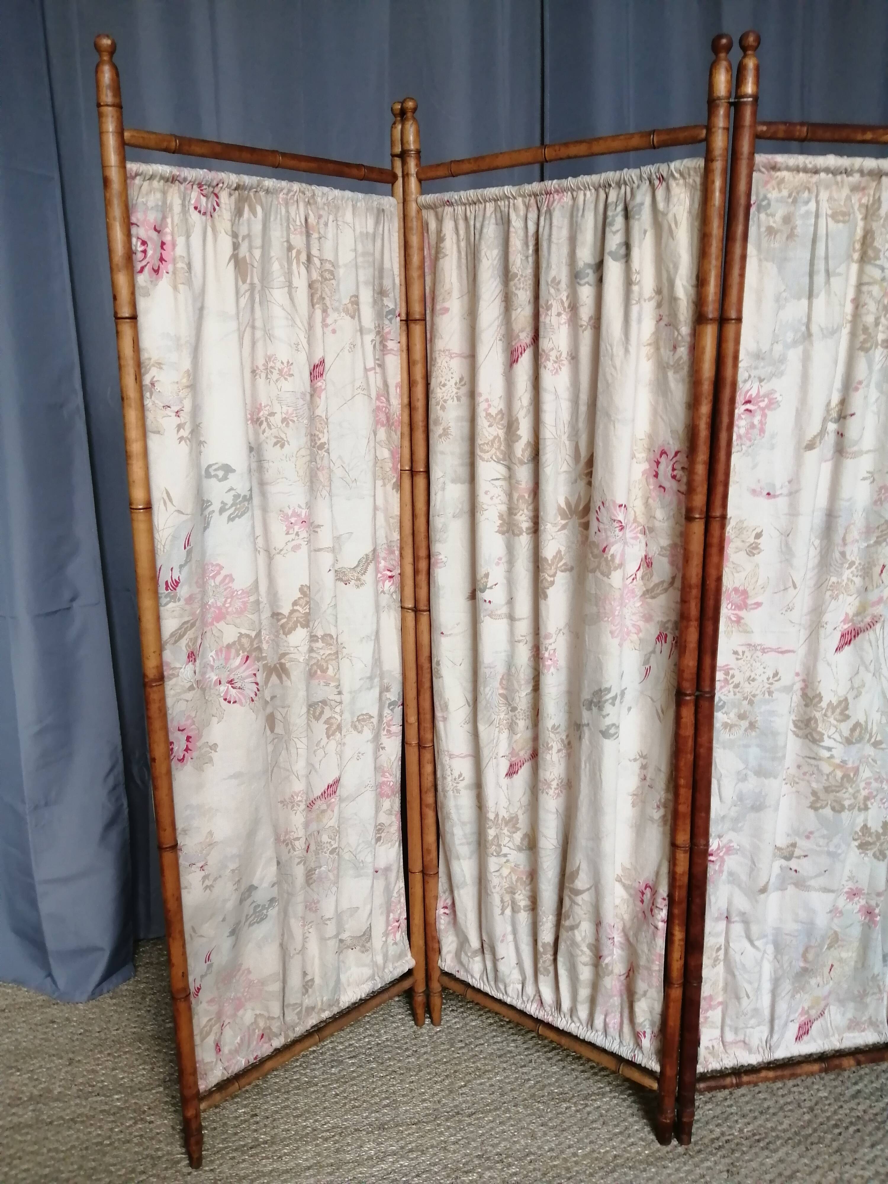 Vintage rattan screen