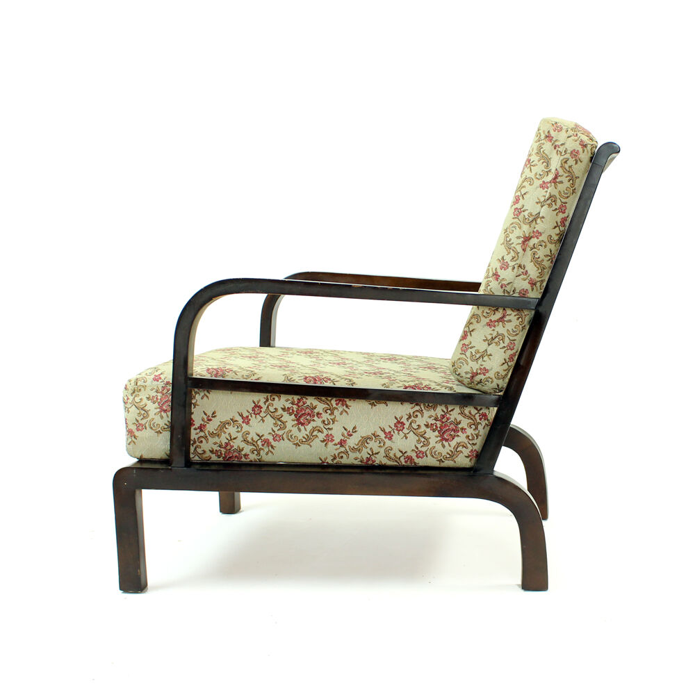 Chaise de salon vintage en bois, Tchécoslovaquie Circa 1950