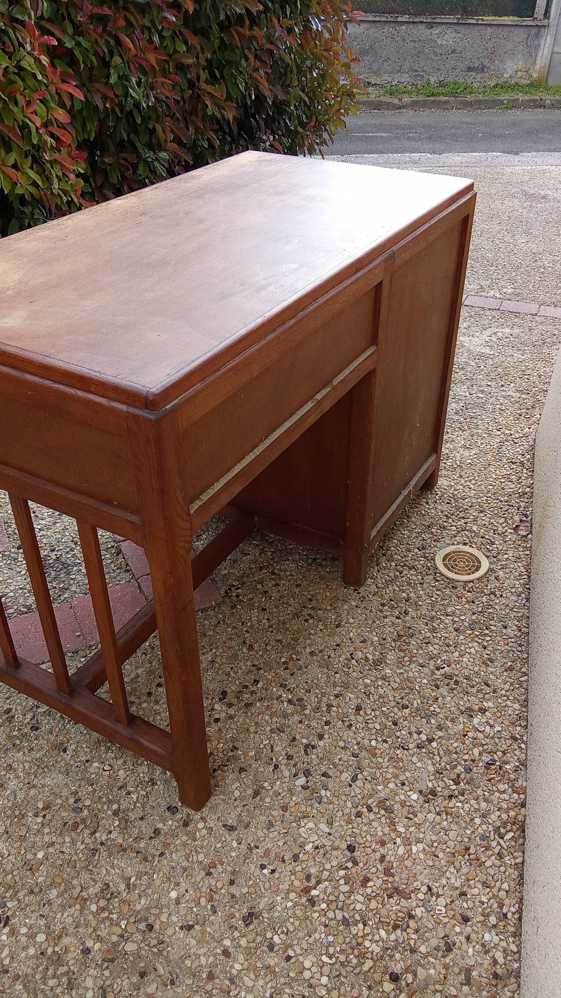 Old vintage wooden desk