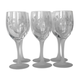 6 cut crystal water glasses