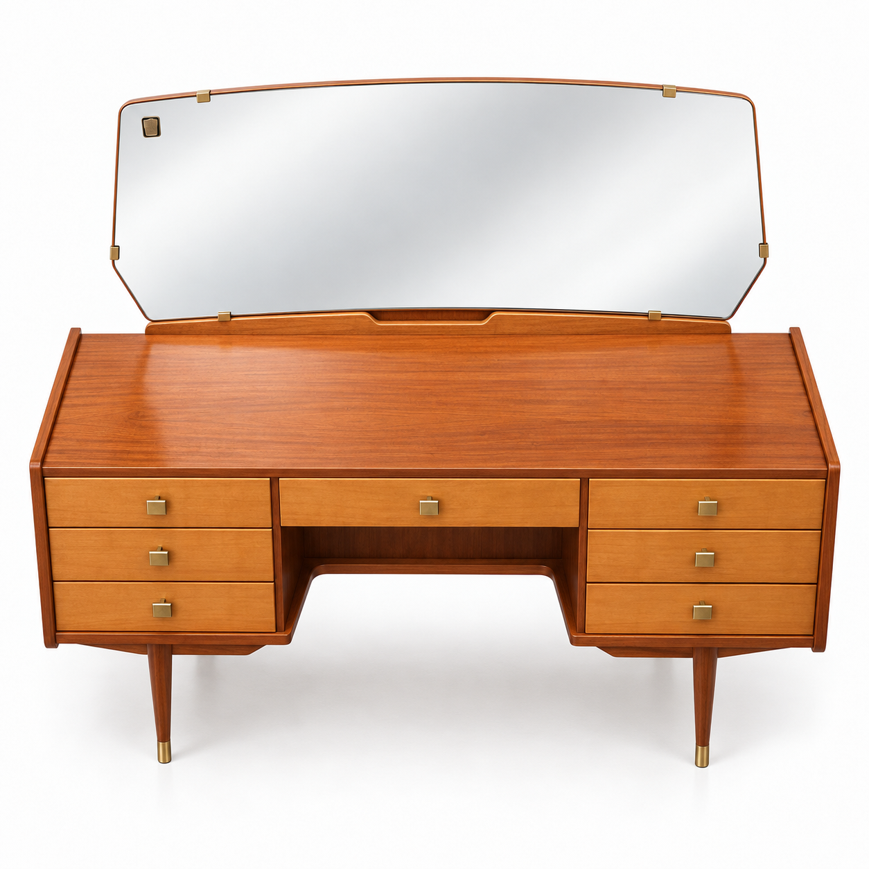 Vintage dressing table with mirror – Mid-Century vanity (1950s/60s)