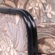 Sofa vintage en bambou 2 places avec tissu en velours floral, années 1970.