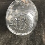 Carafe moderne milieu de siècle cristal taillé avec monture en argent 1034 numéroté