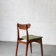 Set of 4 dining chairs by Schiønning & Elgaard with green seat
