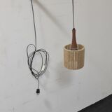 Vintage teak Swedish wall light