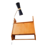 Wall-mounted oak desk from the 1950s.