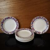 Set of 10 deep plates in Sarreguemines ironstone, "Sermaize" model