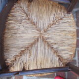 Pair of Provençal-style armchairs seaters in straw