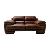 Brown buffalo leather sofa 193 cm