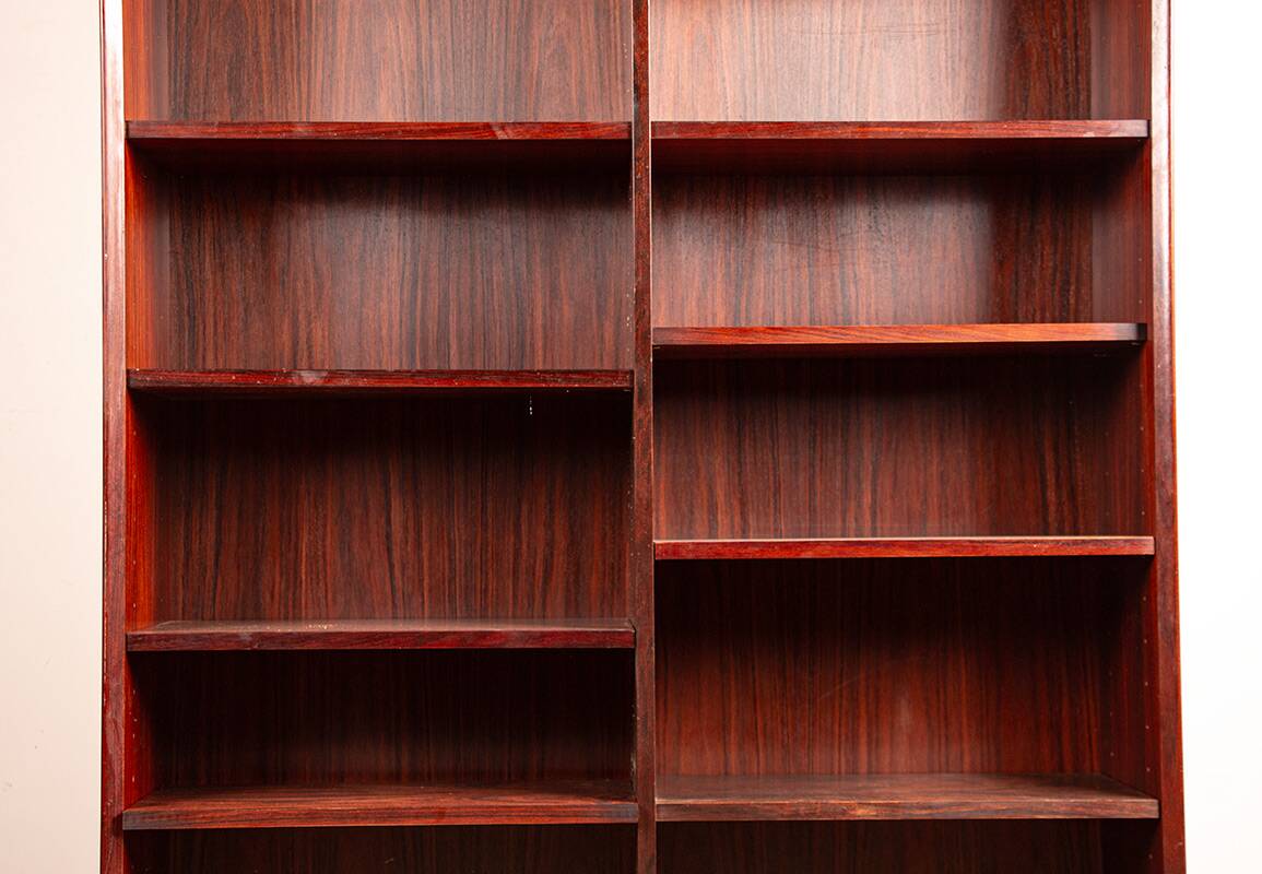 Large Danish high bookshelf in rosewood by Erik Brouer 1960.