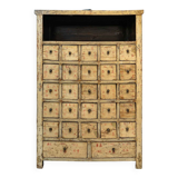 Ancient Chinese apothecary furniture calligraphed
