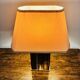 Vintage table lamp in smoked Plexiglas and metal - 1970s design