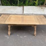 Renovated art deco extendable wooden dining table 235cm