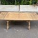 Table à manger extensible art déco rénovée en bois 235cm