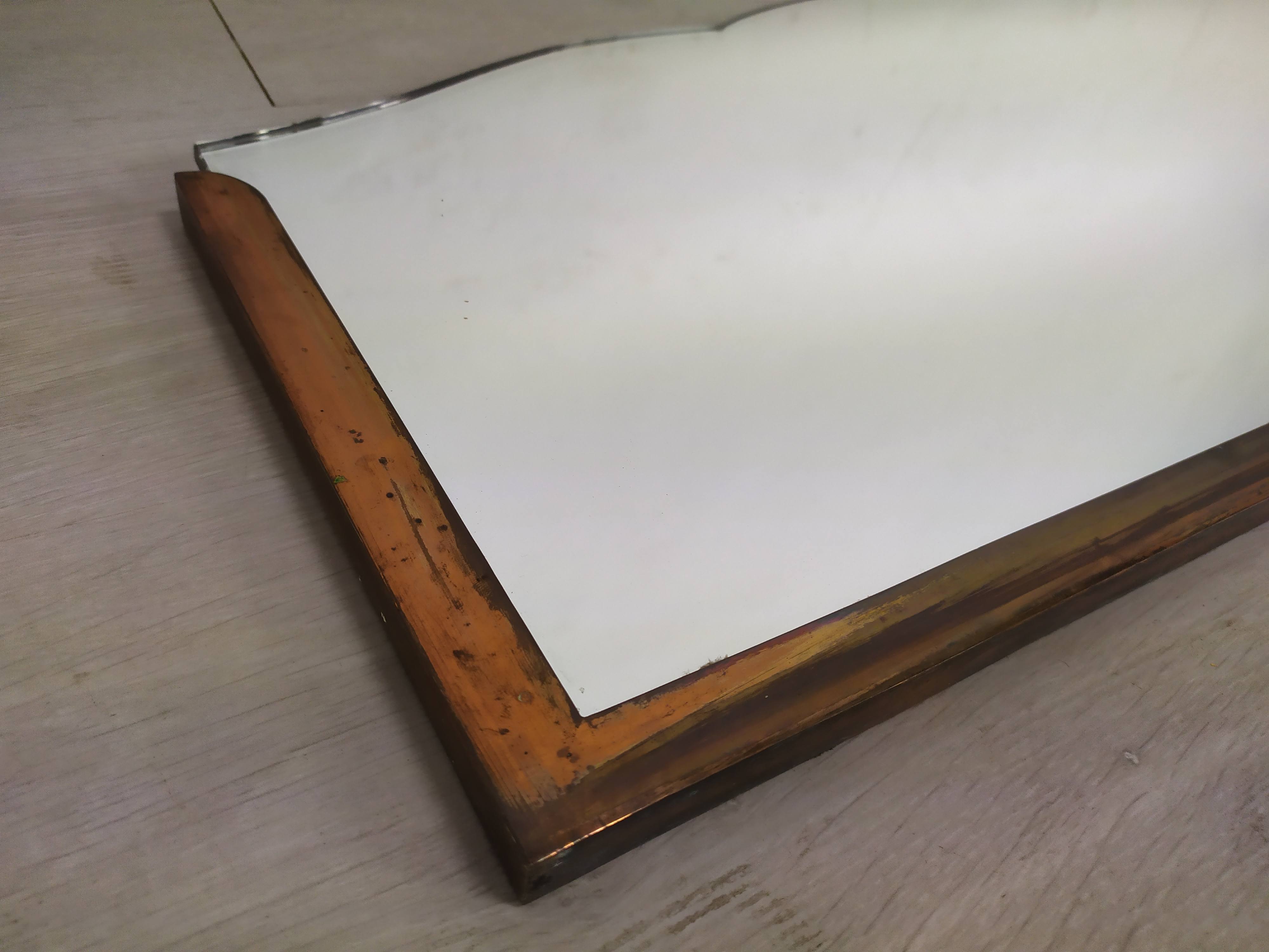 Art Deco brass mirror