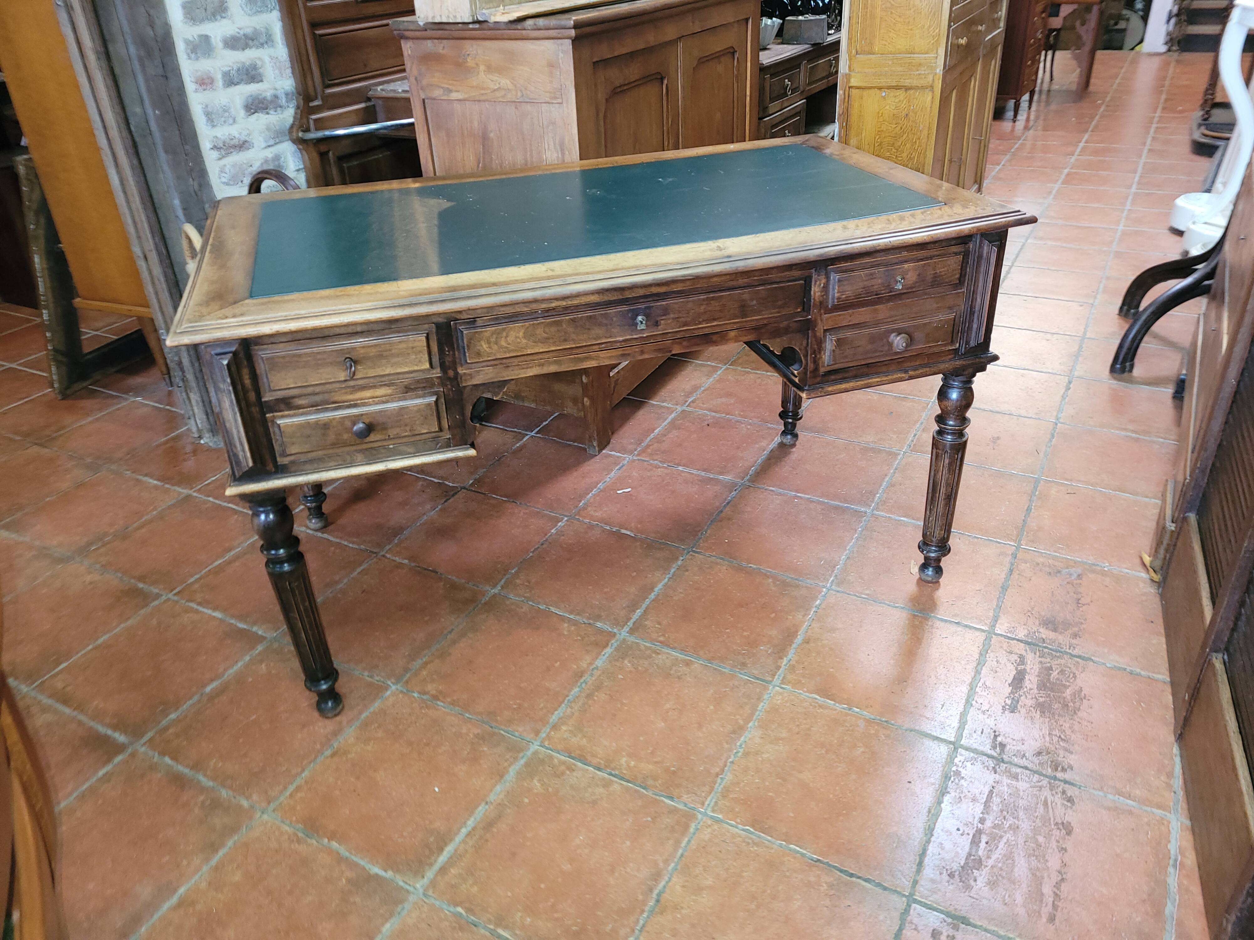 Old Louis Philippe style desk in walnut