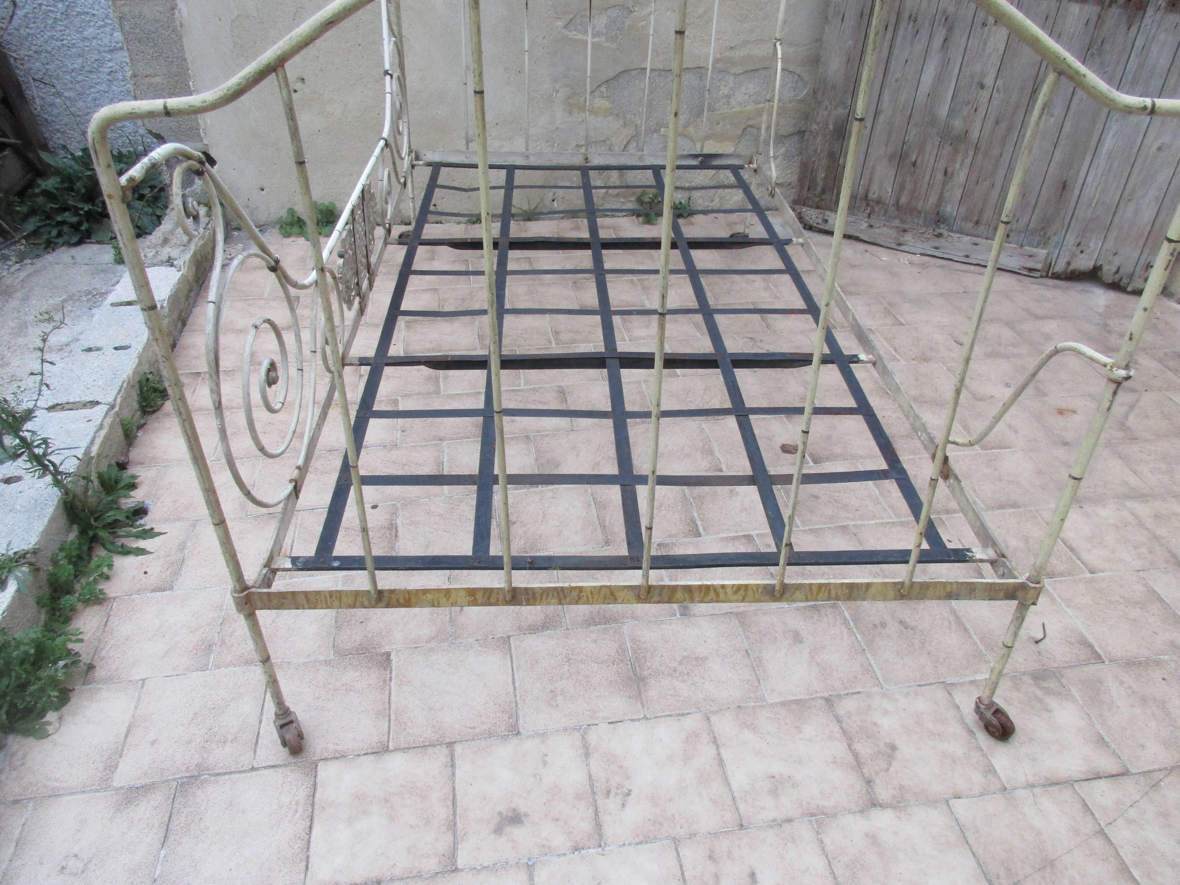 Ancient iron forge bed