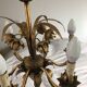 Golden metal chandelier
