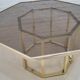 Brass  Italian coffee table by Romeo Rega, 1970s
