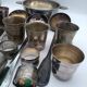 Egg cups, ladles, timpani. christofle, ercuis, sfam. silver plated.