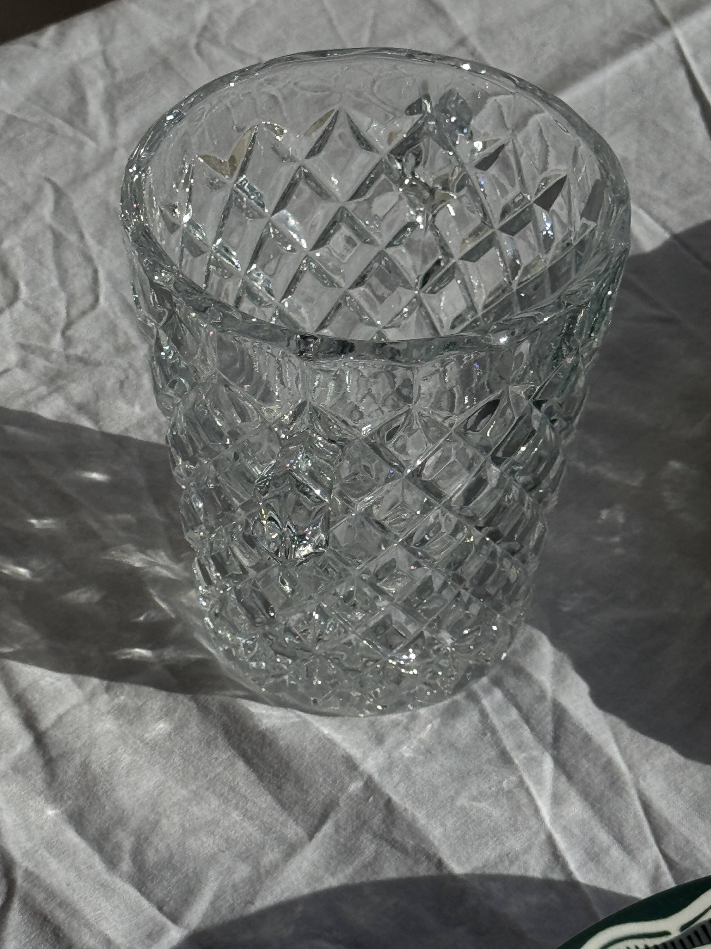 Classic vintage glass ice bucket H14 D12