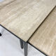 Set of 2 mid century travertine and steel coffee tables, 1960s