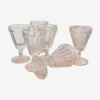 Verres bistro vintage x 6