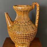 Pitcher vase by Marius and Huguette Bessone Vallauris ceramic 20th century