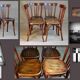 Set of 4 chairs bistro Fischel Wissembourg, 1930s